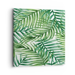 Canvastavla - Bild på duk - Under gröna baldakinen - 40x40 cm