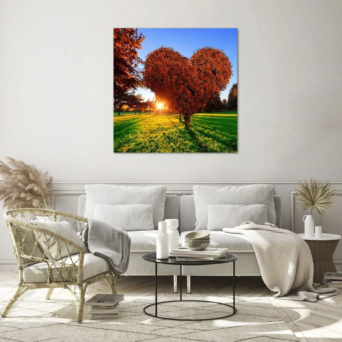 Glastavla - Bild på glas - Varför vi älskar hösten - 70x70 cm