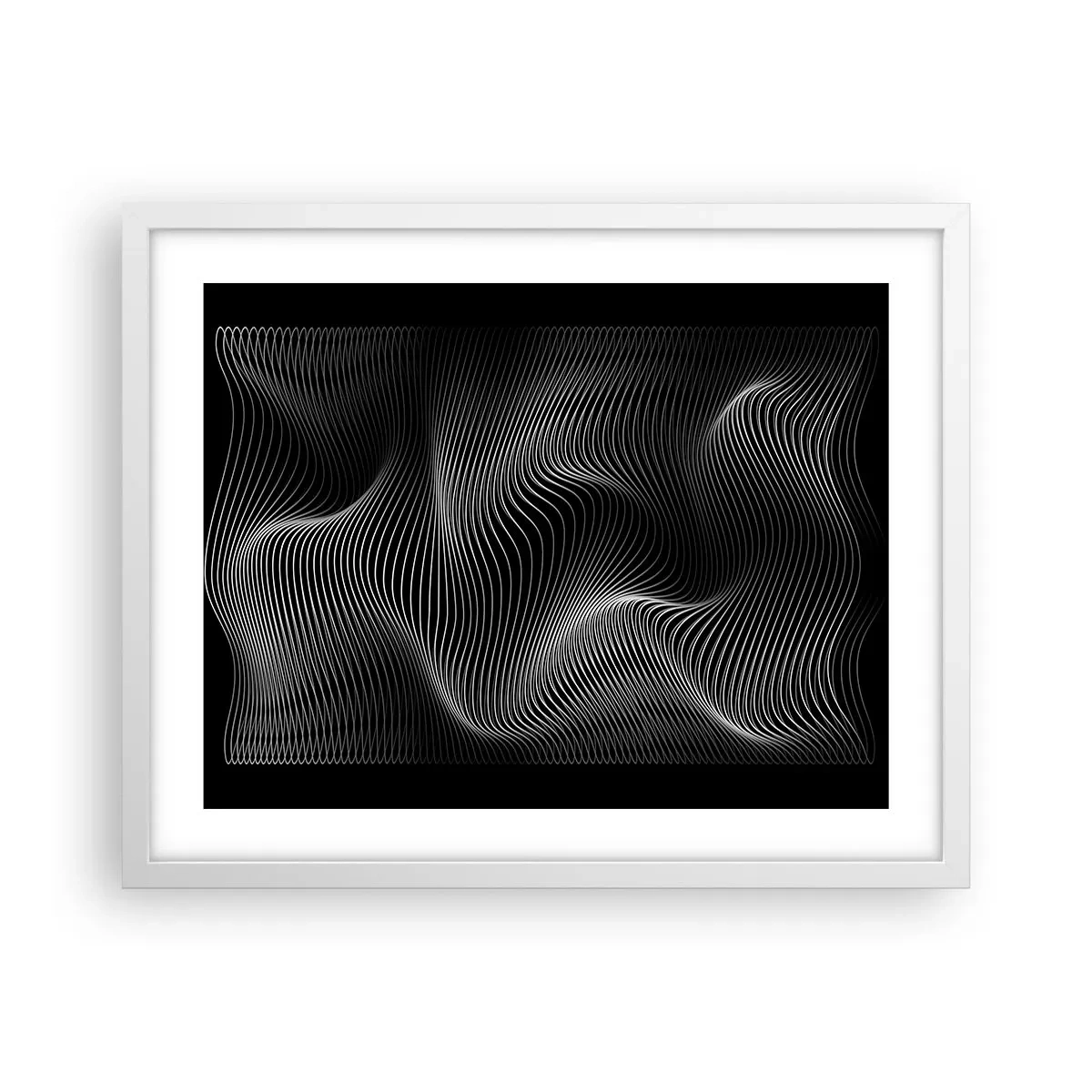 Affisch i vit ram - Ljusets dans i rymden - 50x40 cm