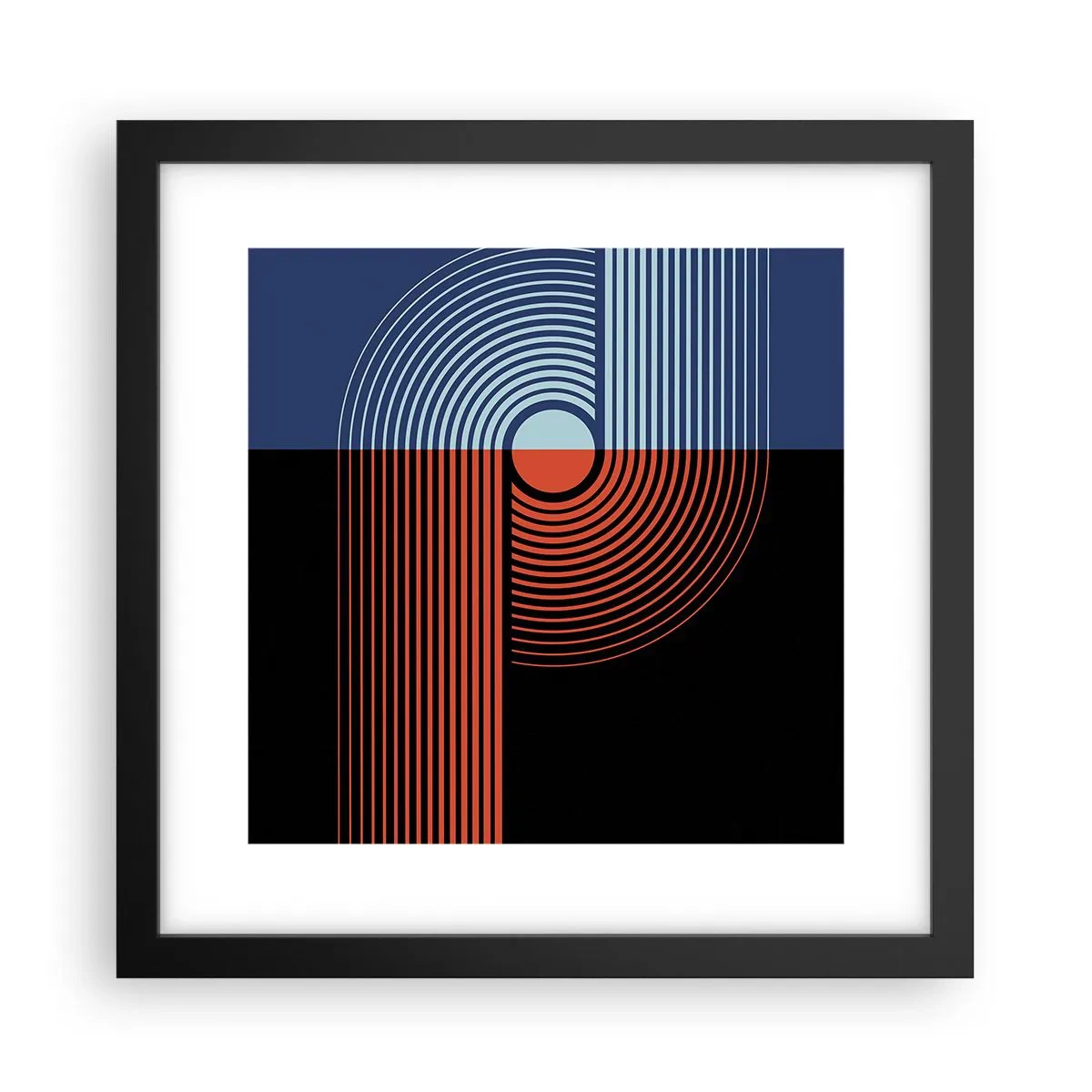 Affisch i svart ram - I en geometrisk kläm - 30x30 cm