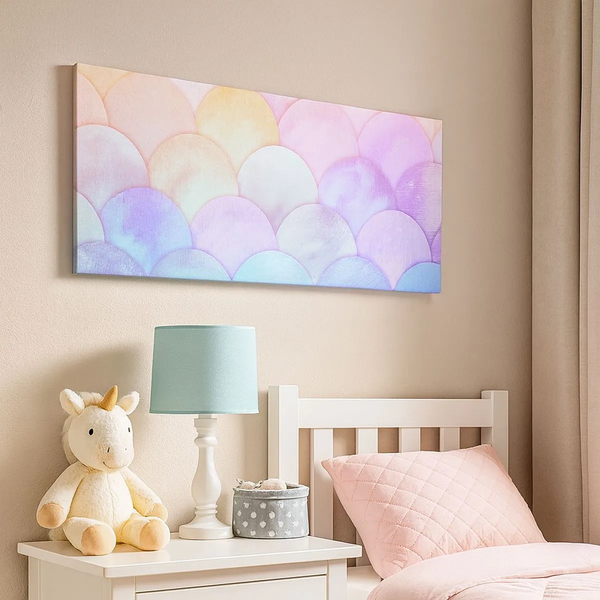 Canvastavla - Bild på duk - Pärlskal - 100x40 cm