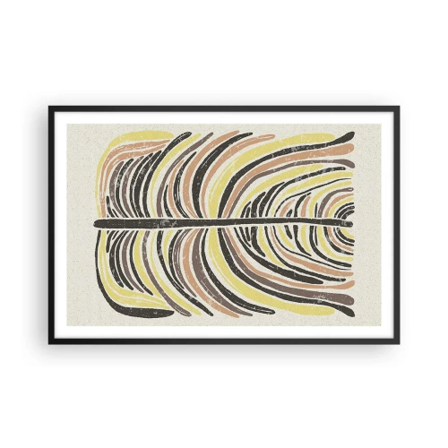 Affisch i svart ram - Pulserande abstraktion - 91x61 cm