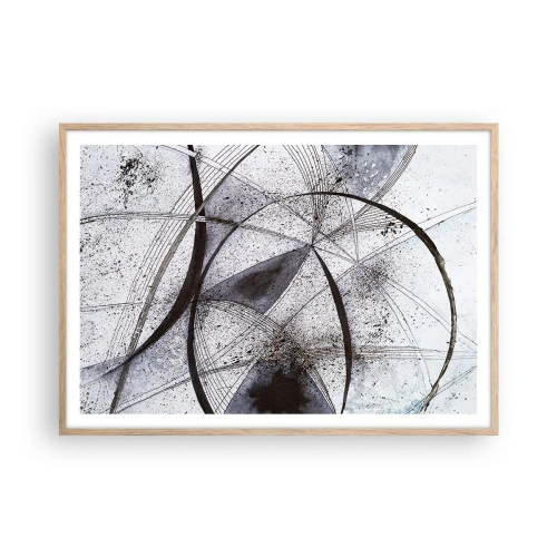 Affisch i ram av ljusek - Futuristisk fantasi - 100x70 cm