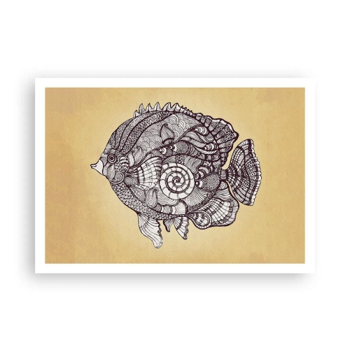 Affisch - Från ett hav av ornament - 100x70 cm