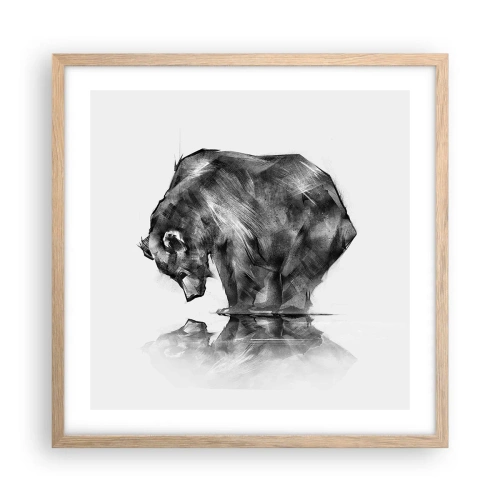 Affisch i ram av ljusek - Roligt att se någon närstående - 50x50 cm