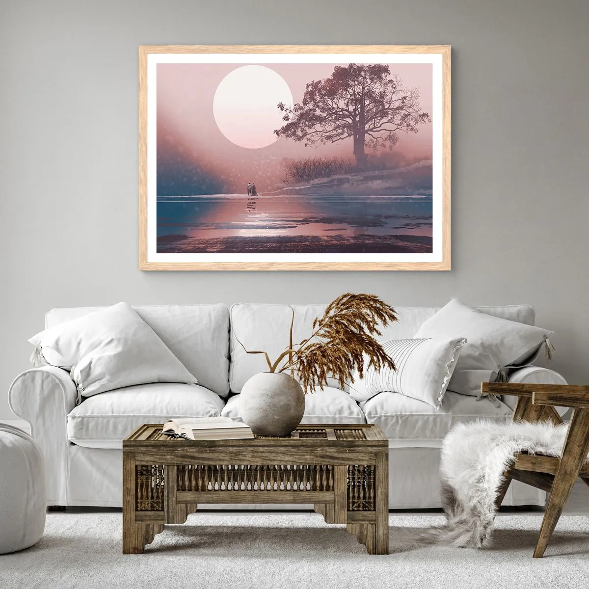 Affisch i ram av ljusek - Nattens under - 50x40 cm