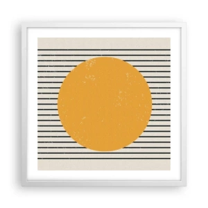 Affisch i vit ram - Enkelhetens kraft - 50x50 cm