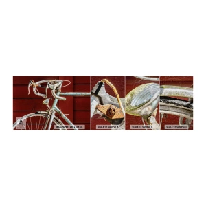Provbit av fototapet Premium Canvas - Skapad för segrar - Cykel, Retro, Cykling - 100x30 cm