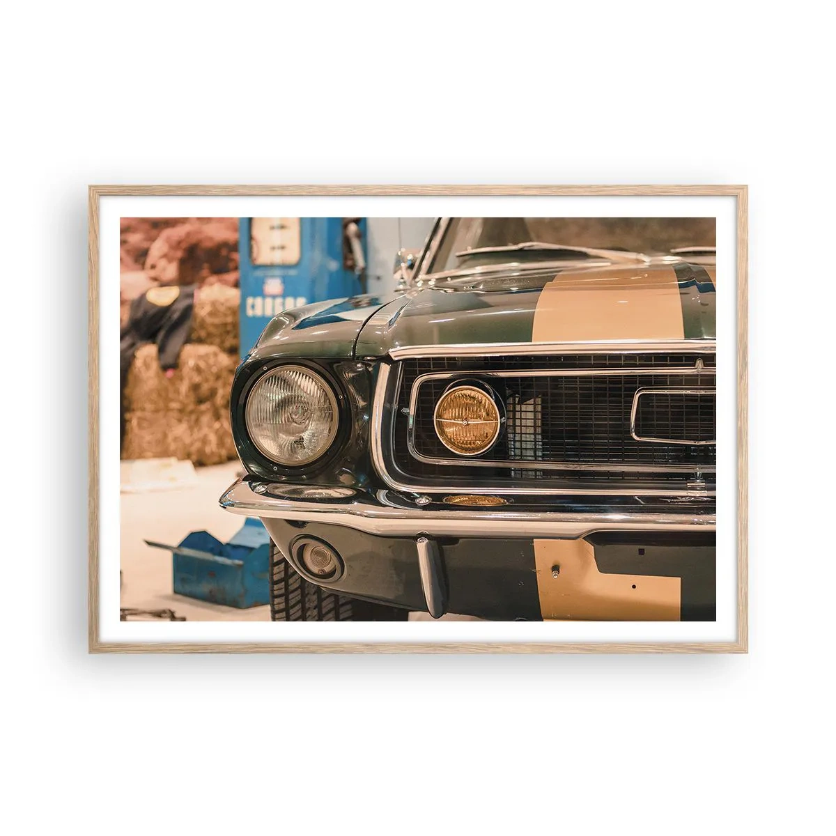 Affisch i ram av ljusek - Ett möte med legenden - 100x70 cm