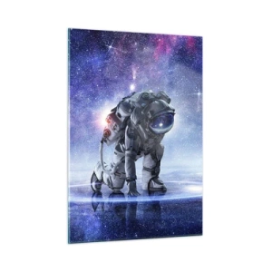 Glastavla - Bild på glas - Stjärnig himmel över mig - 50x70 cm