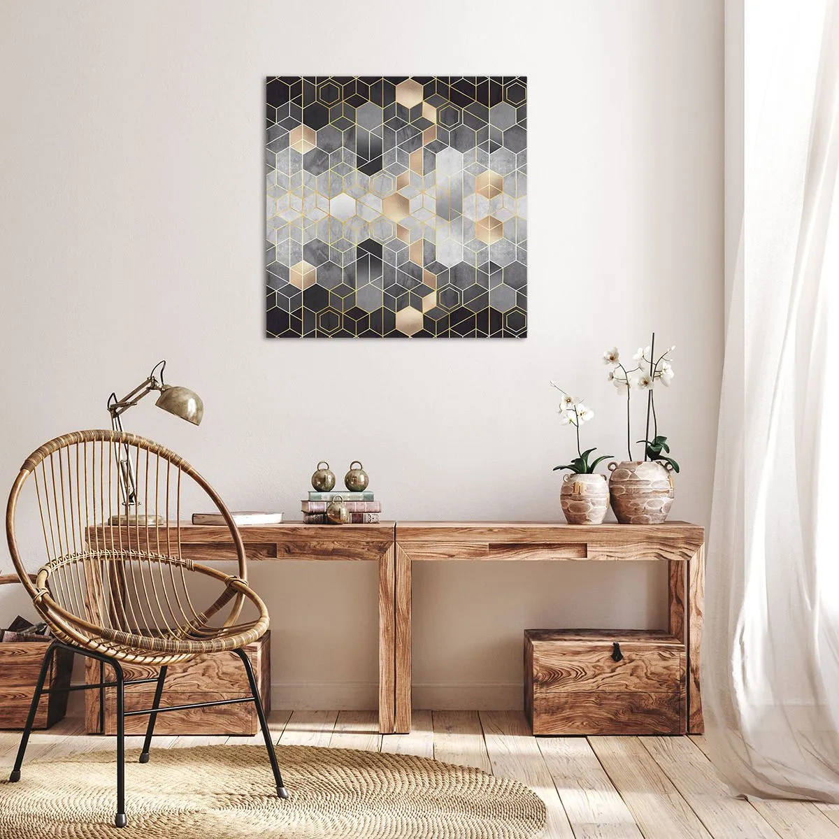 Canvastavla - Bild på duk - Diamantkomposition - 50x50 cm