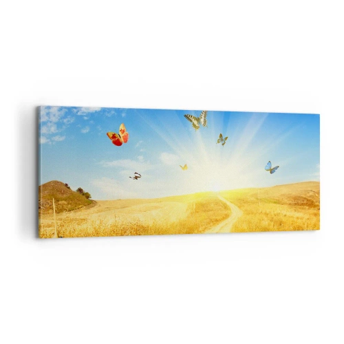 Canvastavla - Bild på duk - Varför vi älskar sommaren? - 100x40 cm