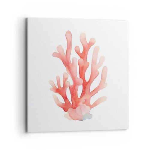 Canvastavla - Bild på duk - Korallfärgad korall - 70x70 cm