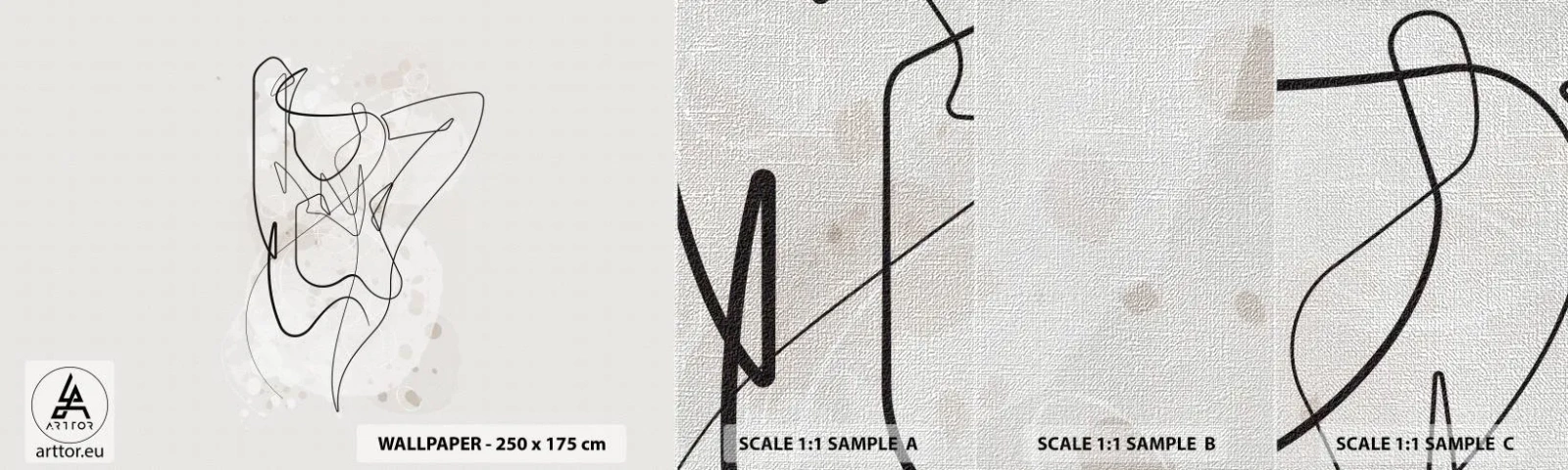 Provbit av fototapet Premium Canvas - Konsten att förföra - Kvinna, Grafik, Bit - 100x30 cm