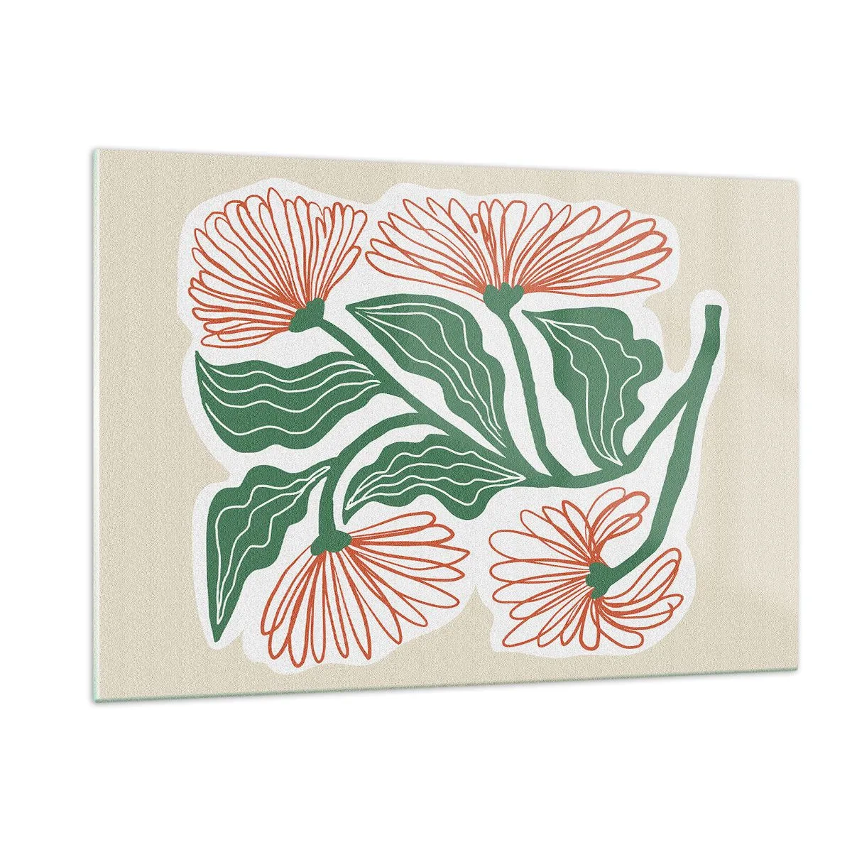 Glastavla - Bild på glas - Folkligt och modernt - 120x80 cm