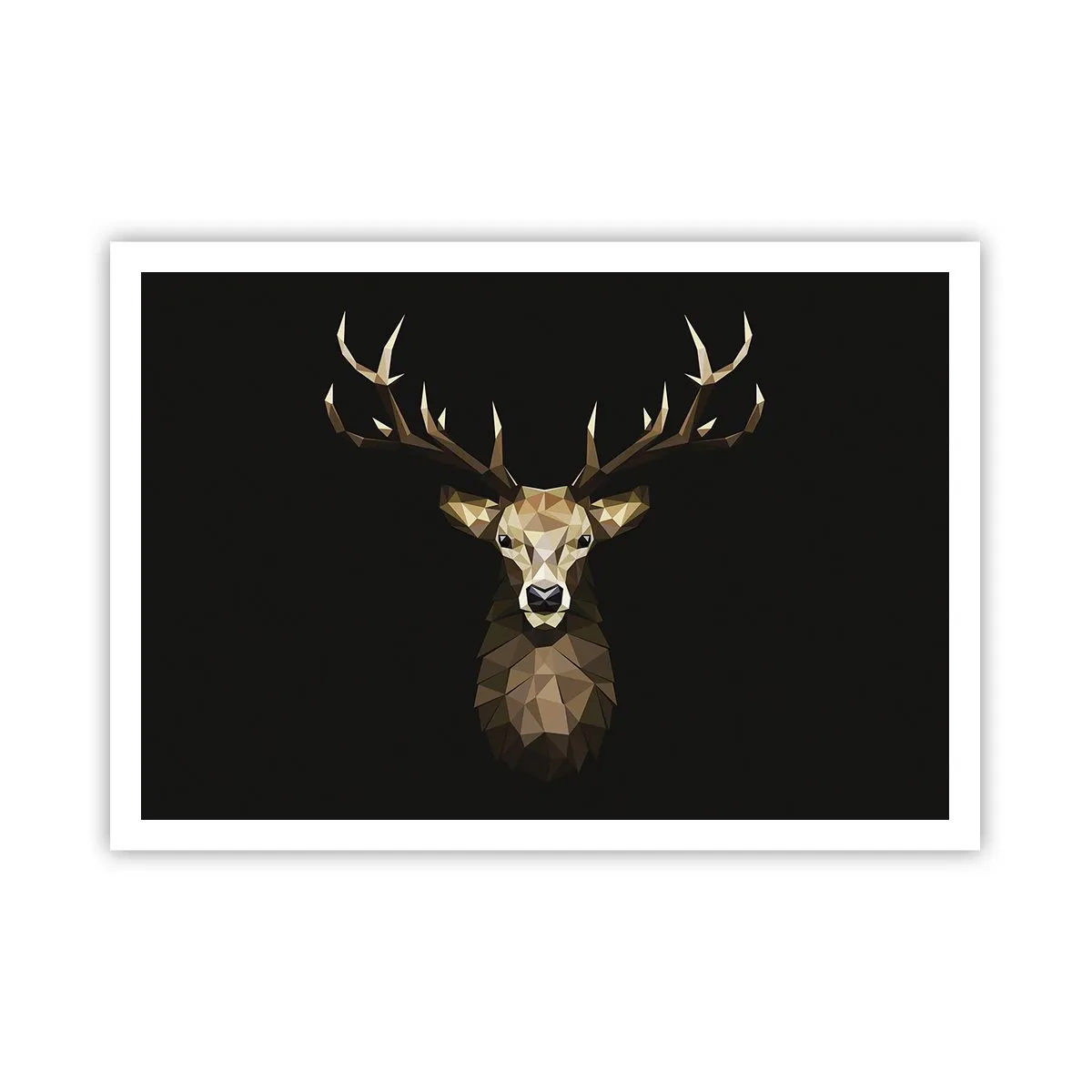 Affisch - Kubistisk hjort - 100x70 cm