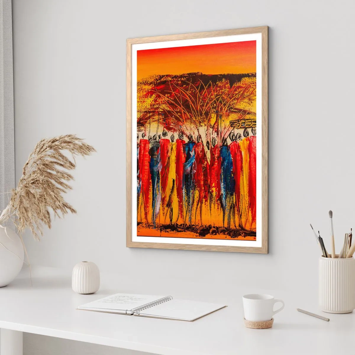 Affisch i ram av ljusek - Dit, dit, dit de går - 40x50 cm