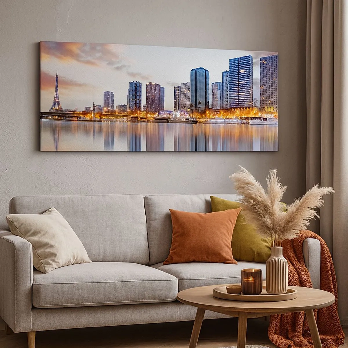 Canvastavla - Bild på duk - Paris monumentala lugn - 100x40 cm