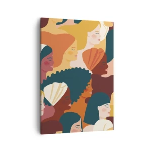 Canvastavla - Bild på duk - Endast kvinnlighet - 50x70 cm