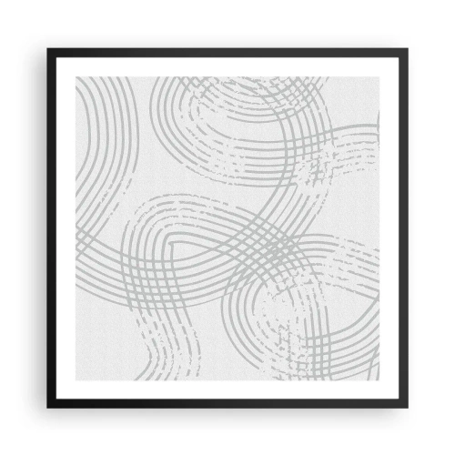 Affisch i svart ram - Det finns ingen rak väg - 60x60 cm