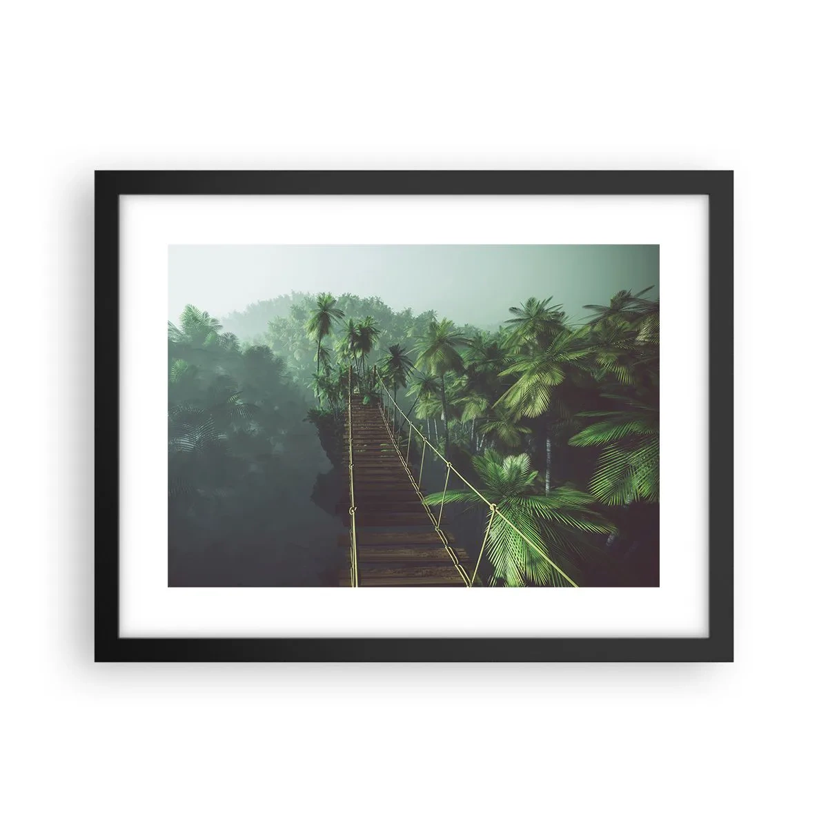 Affisch i svart ram - Över grönskans kaos - 40x30 cm