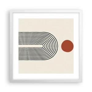 Affisch i vit ram - Formernas och färgernas magnetism - 40x40 cm