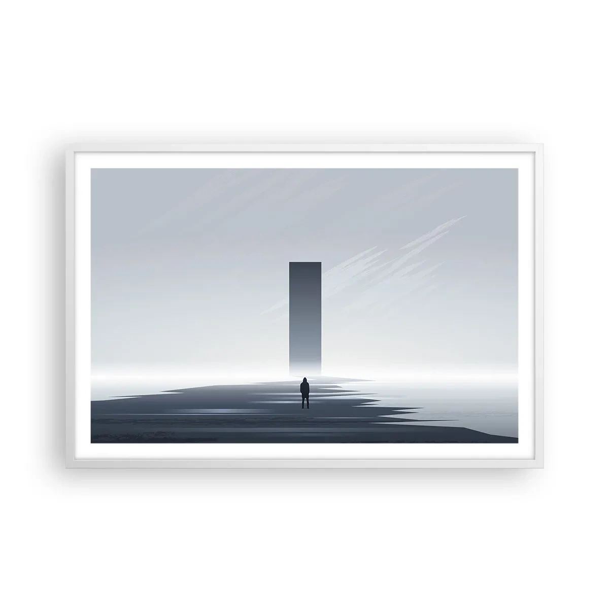 Affisch i vit ram - Möjlighet eller hot? - 91x61 cm