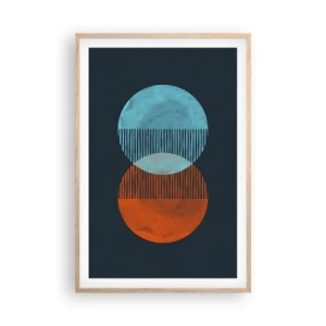 Affisch i ram av ljusek - Astronomisk fantasi - 61x91 cm