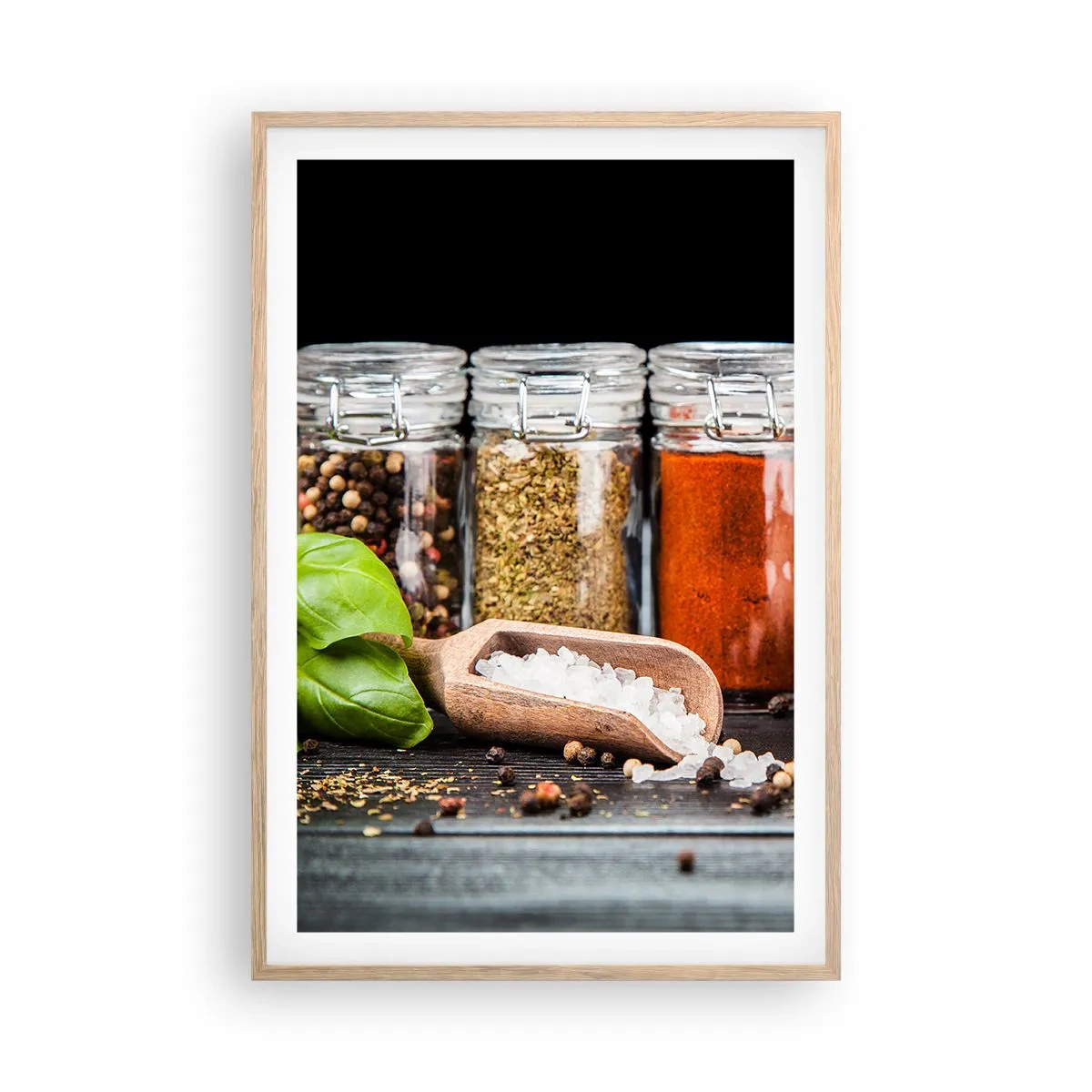 Affisch i ram av ljusek - Så att livet har smak - 61x91 cm