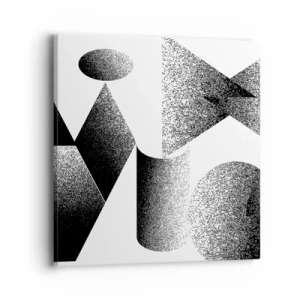 Canvastavla - Bild på duk - Vinklar och ovaler - 40x40 cm