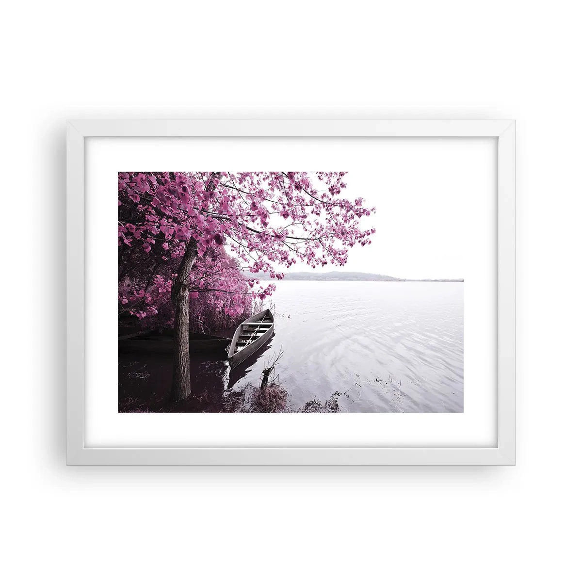 Affisch i vit ram - I rosa tystnad - 40x30 cm