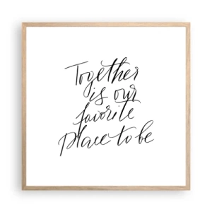 Affisch i ram av ljusek - Känner du också det? - 60x60 cm