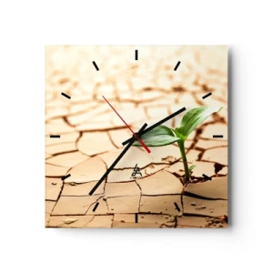 Väggklocka - Klocka på glas - Obesegrad livskraft - 30x30 cm