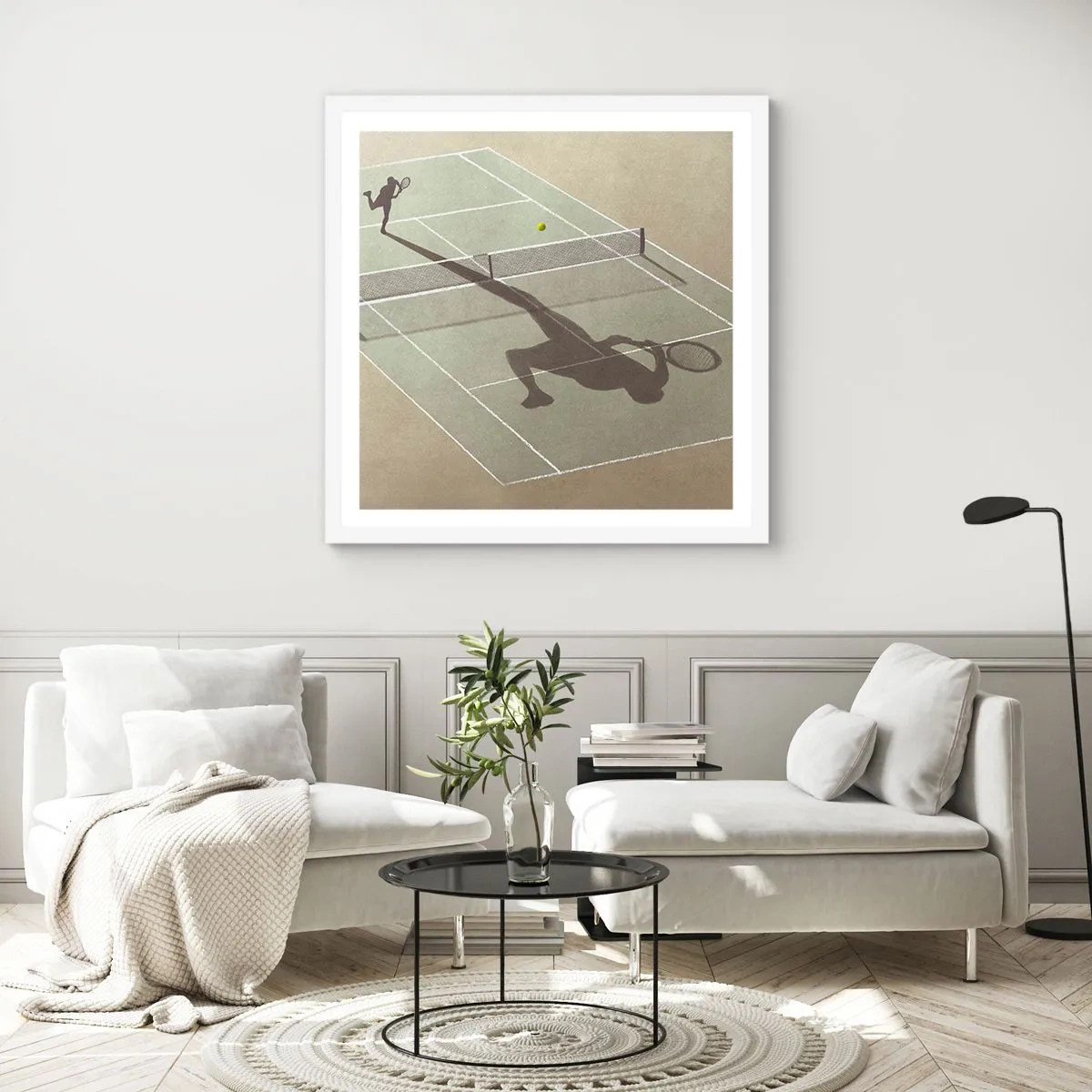 Affisch i vit ram - Övervinna sig själv - 40x40 cm