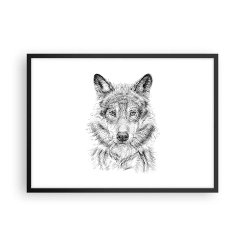 Affisch i svart ram - En född ledare - 70x50 cm