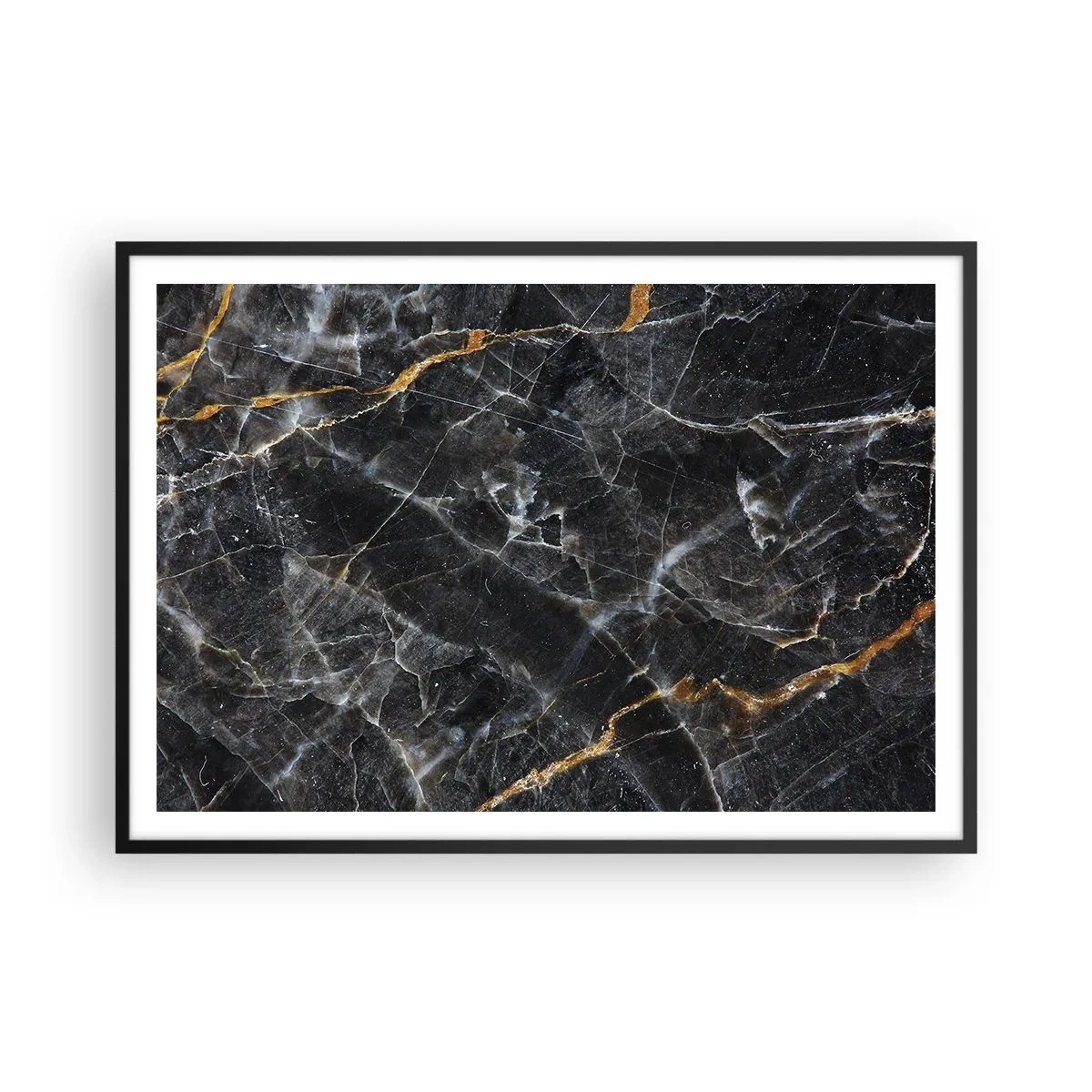 Affisch i svart ram - Stenens interna liv - 100x70 cm