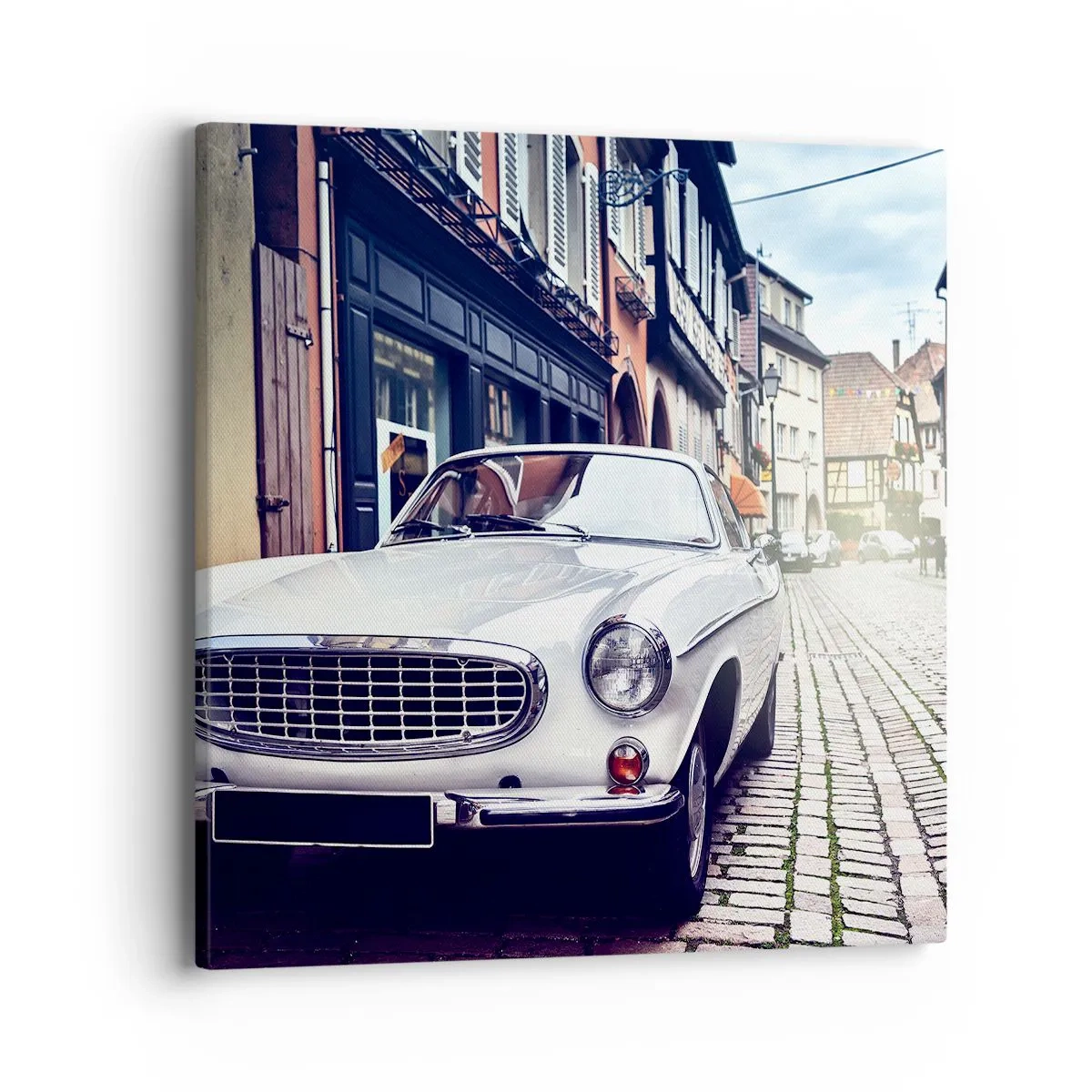 Canvastavla - Bild på duk - Det förflutna är idag - 40x40 cm