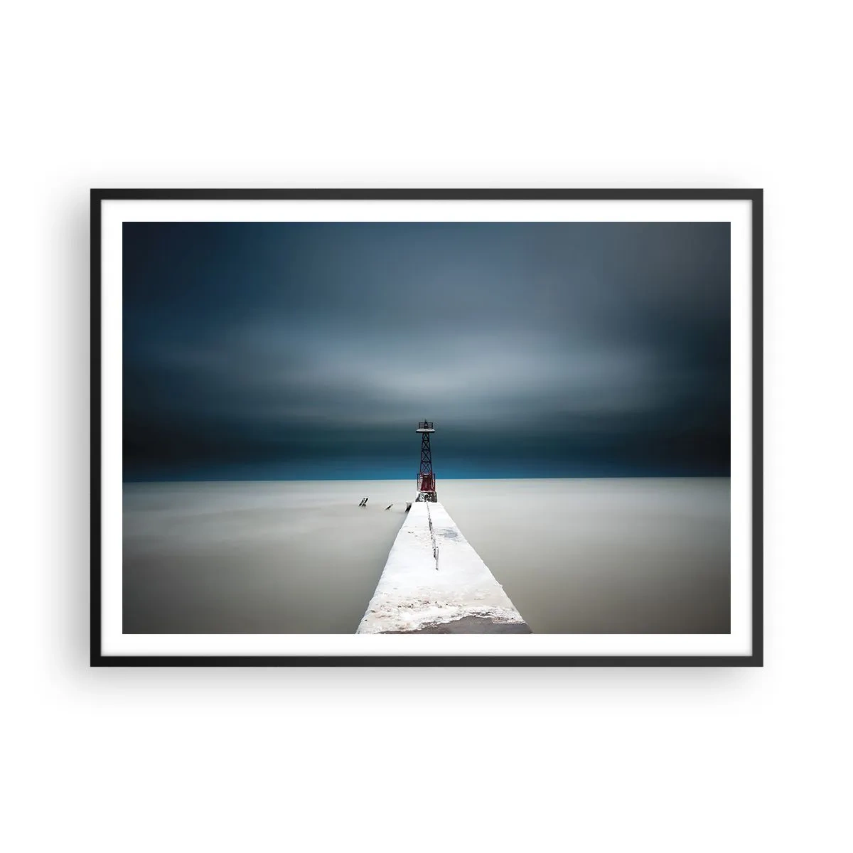 Affisch i svart ram - Möta det oändliga - 100x70 cm