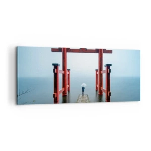 Canvastavla - Bild på duk - Japansk begrundan - 100x40 cm
