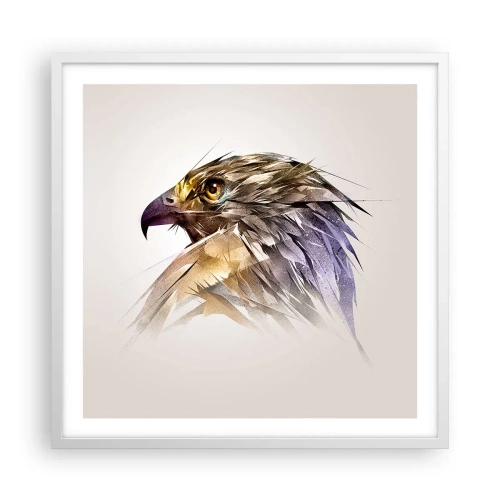 Affisch i vit ram - En kämpes porträtt - 60x60 cm