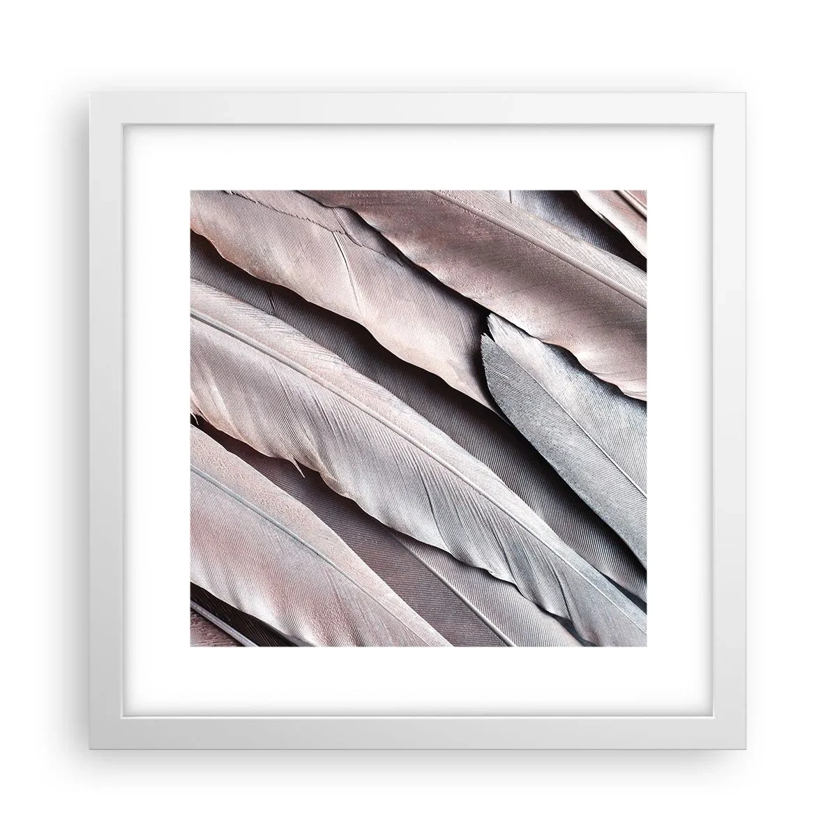 Affisch i vit ram - I rosa silver - 30x30 cm