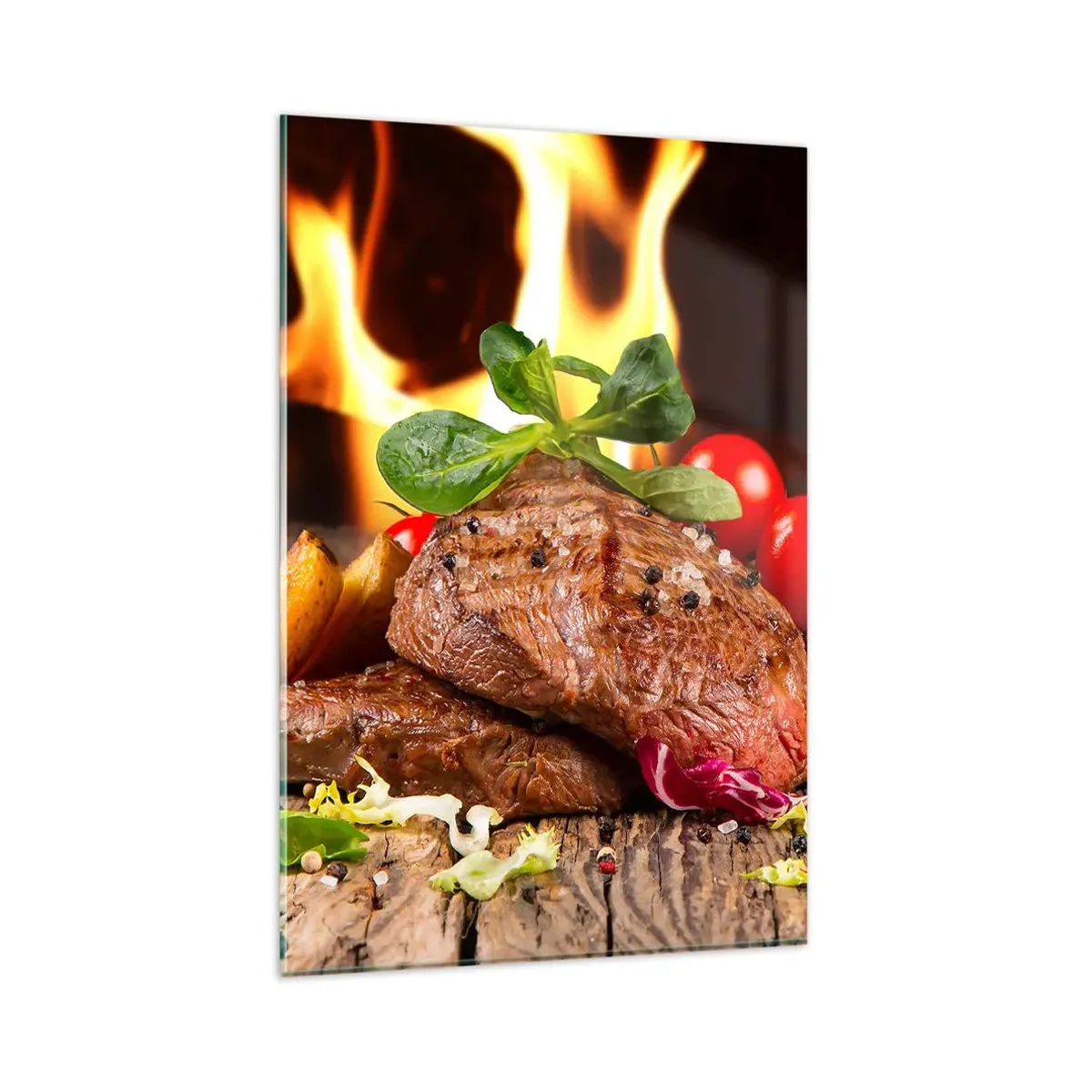 Glastavla - Bild på glas - Framtrollad med glöd - 80x120 cm