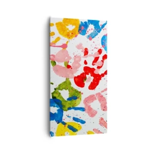 Canvastavla - Bild på duk - Följs spåren - 65x120 cm