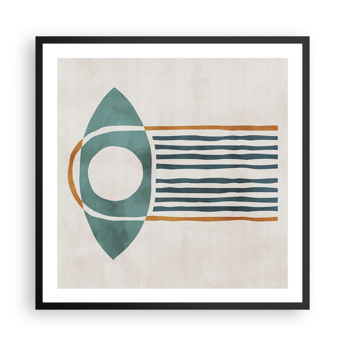 Affisch i svart ram - Tecken och ritualer - 60x60 cm