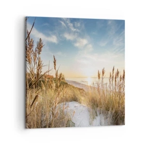 Canvastavla - Bild på duk - Nordlig strand - 60x60 cm