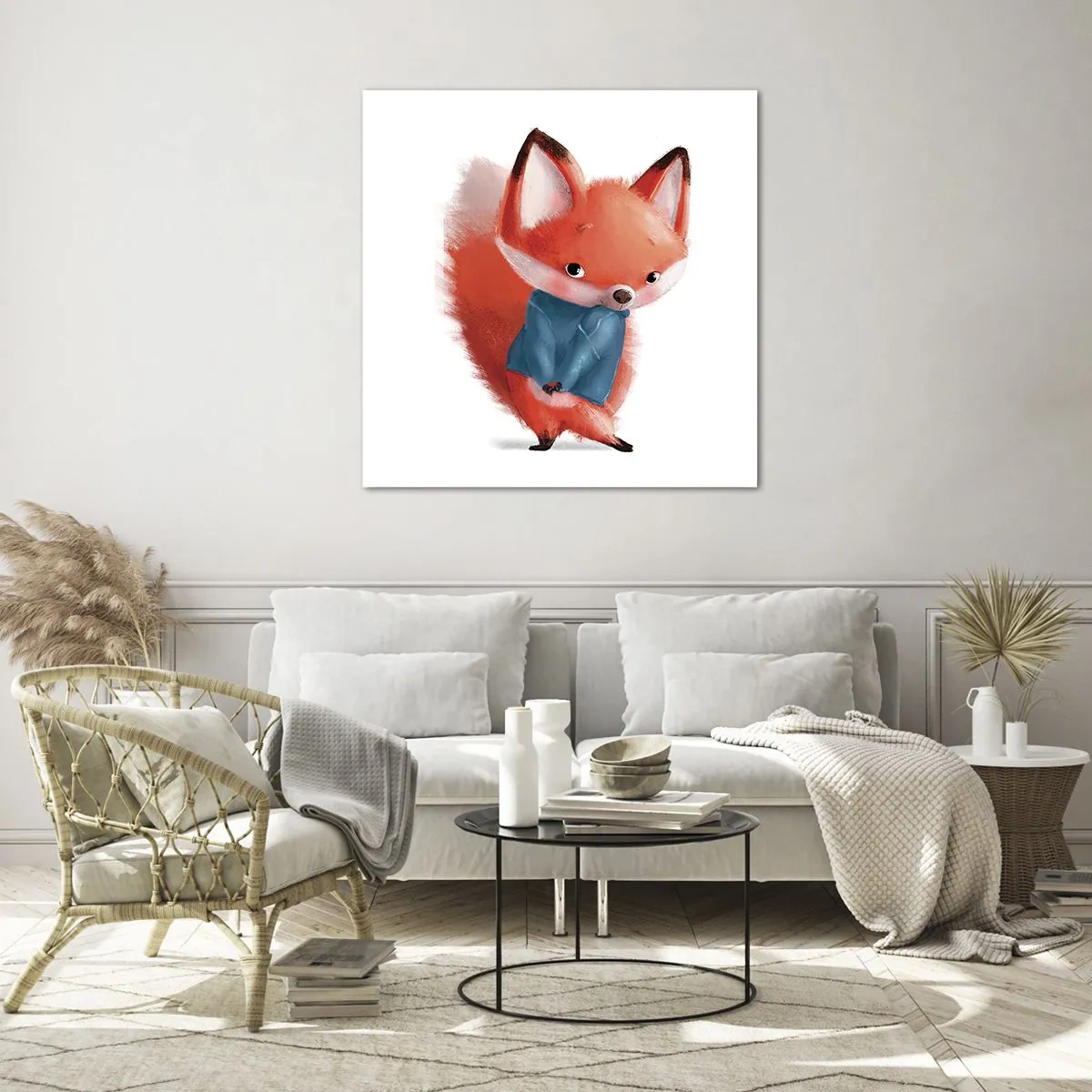 Glastavla - Bild på glas - Ser jag bra ut? - 70x70 cm