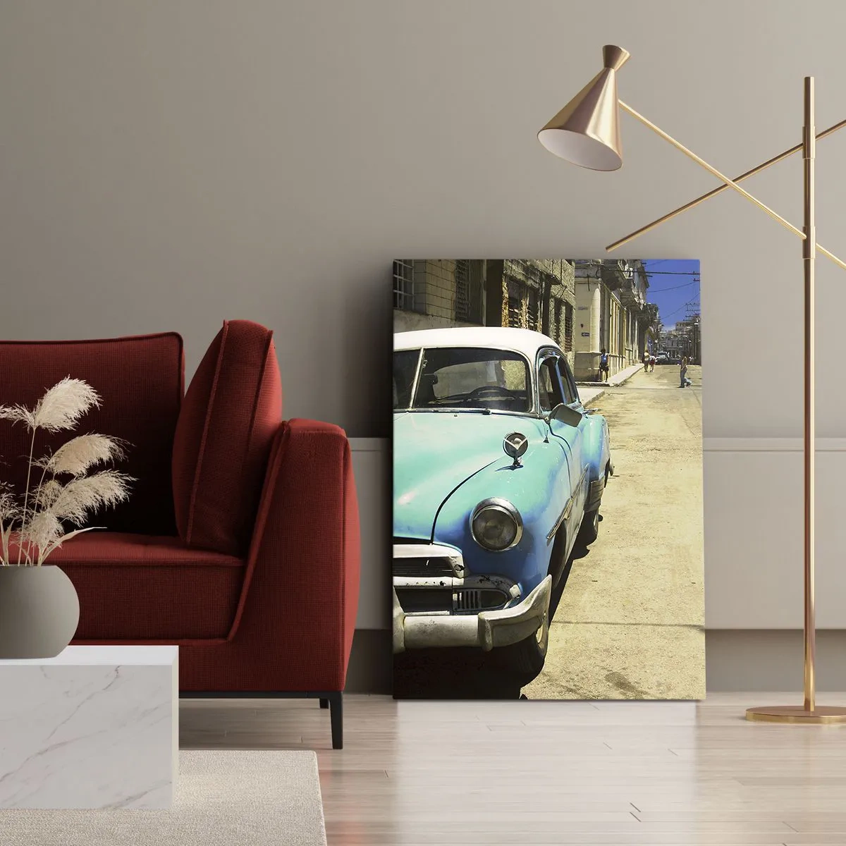 Canvastavla - Bild på duk - Evviva Cuba! - 70x100 cm