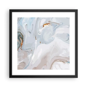 Affisch i svart ram - Utbuktande vithet - 40x40 cm