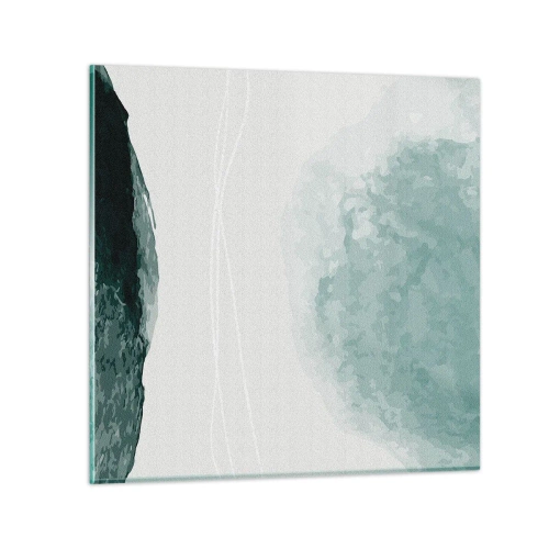 Glastavla - Bild på glas - Ett möte med dimma - 30x30 cm