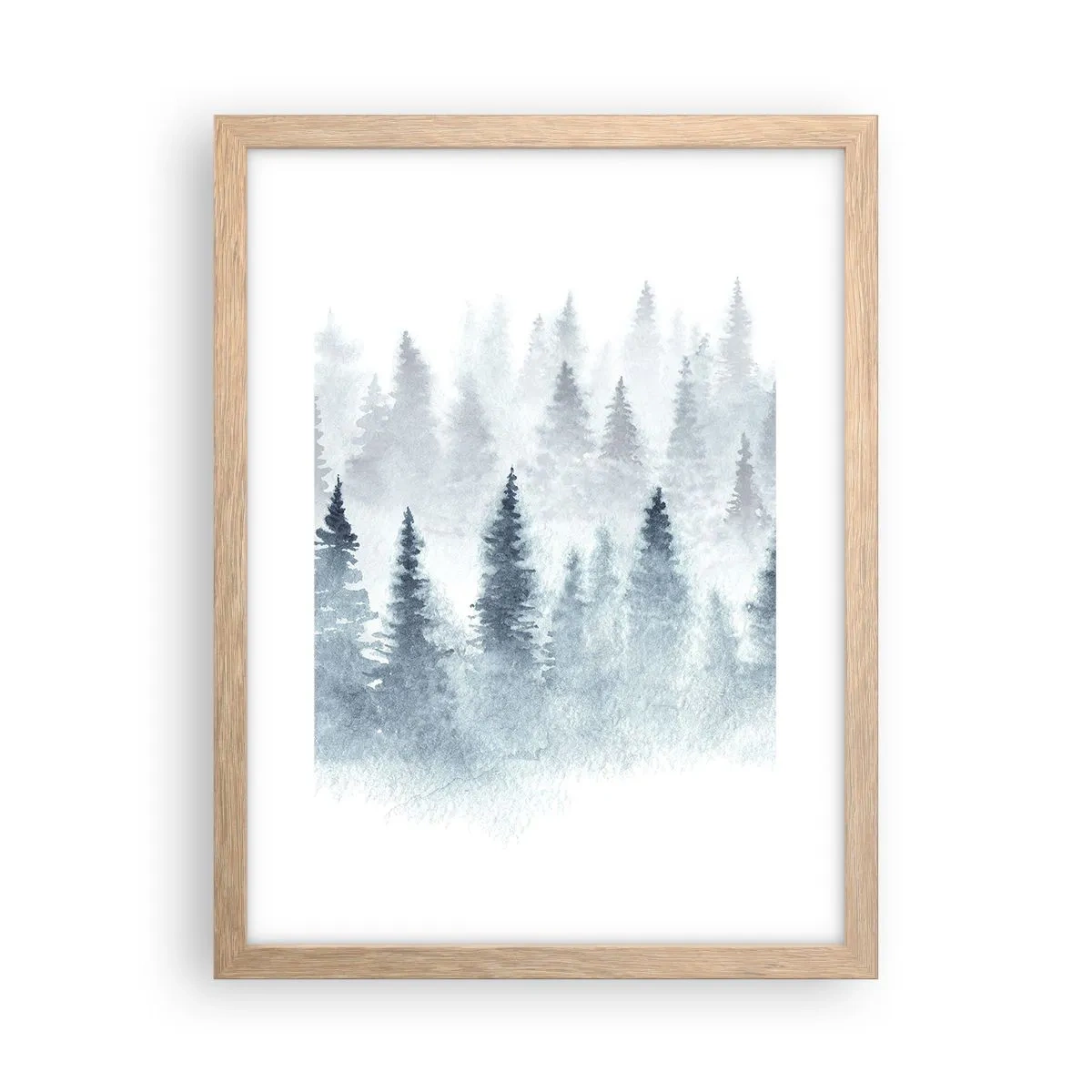 Affisch i ram av ljusek - Insvepta i dimma - 30x40 cm